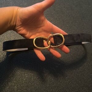WHBM Genuine Leather Navy NWOT